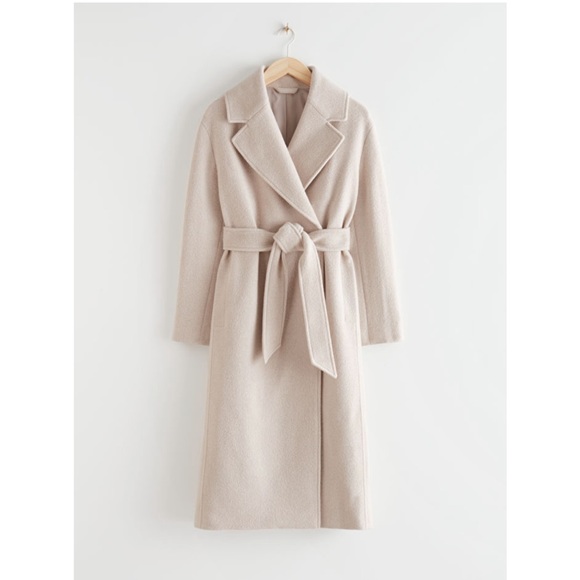 & Other Stories Jackets & Blazers - &Other Stories Oversized Belted Wool Coat